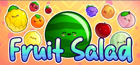 Fruit Salad title surrounded by cheerful illustrated fruit characters