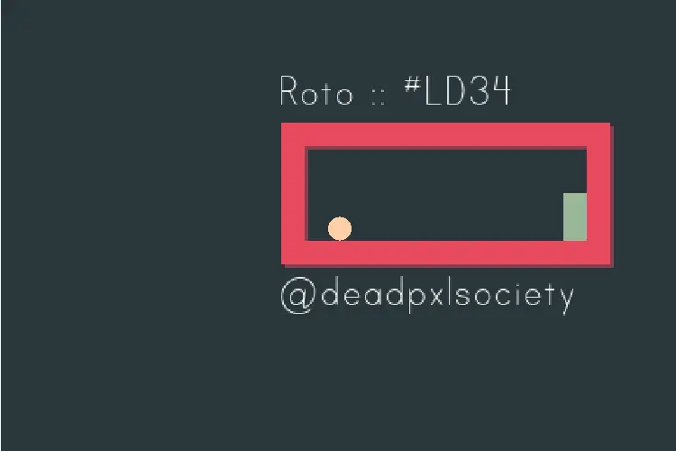 Roto gameplay showing a small character inside a rotating red platform